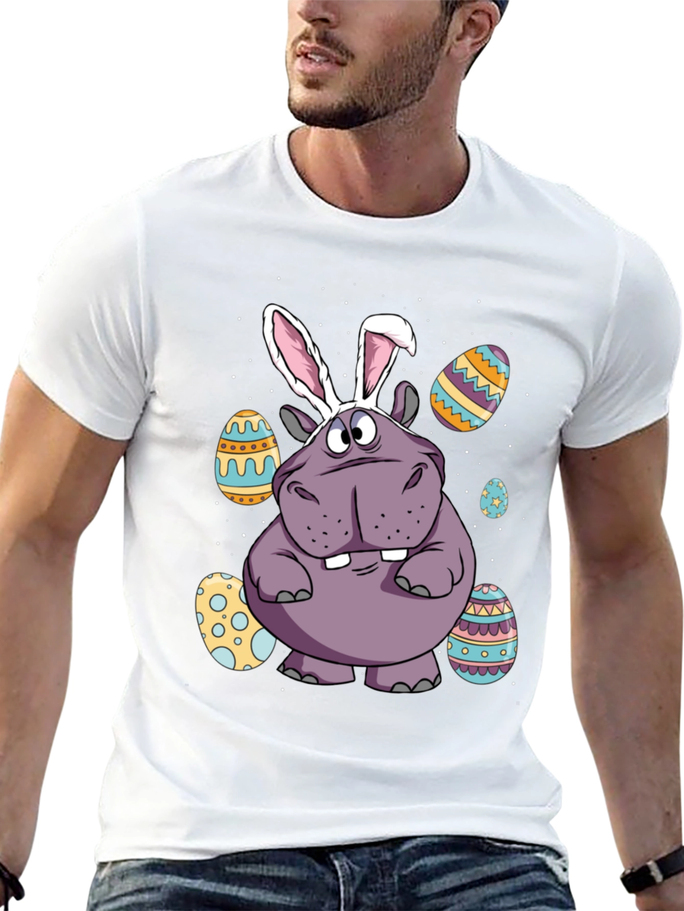 Easter Hippo Bunny Tee