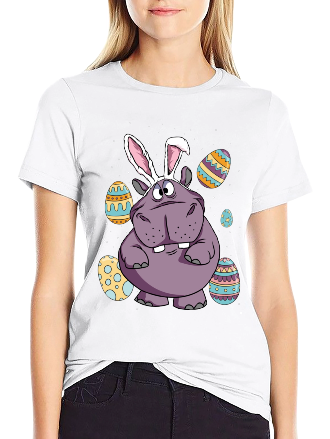 Easter Hippo Bunny Tee
