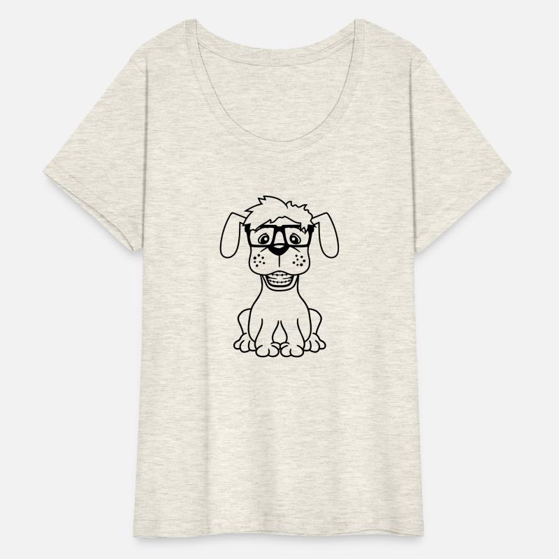 Dog Nerd Horn-Rimmed Glasses Geek Braces Smart Fun