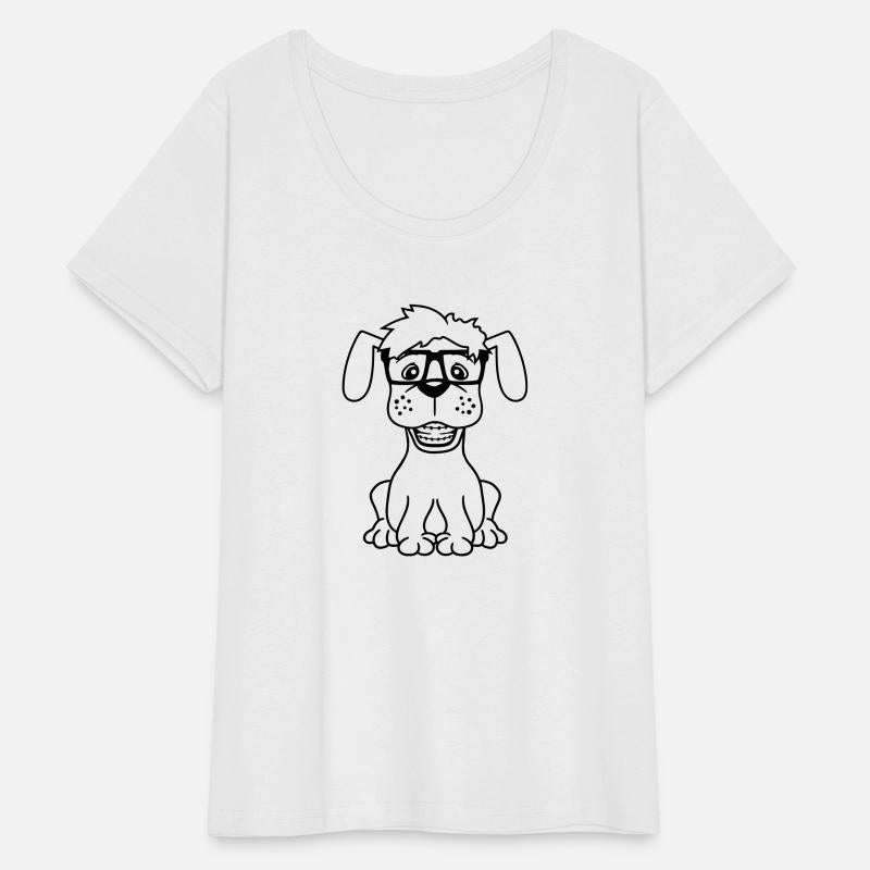 Dog Nerd Horn-Rimmed Glasses Geek Braces Smart Fun
