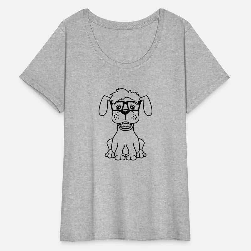 Dog Nerd Horn-Rimmed Glasses Geek Braces Smart Fun