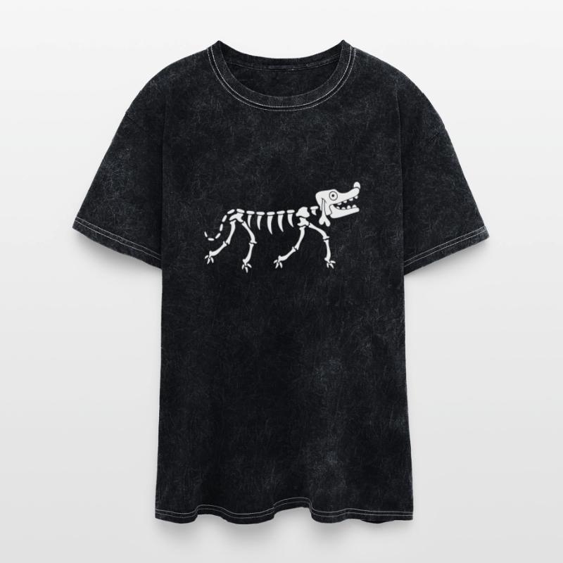 Dog Skeleton Bone Halloween Horror Cartoon Cool