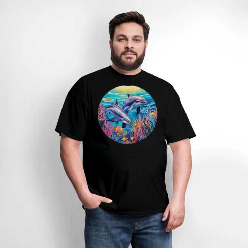 Dolphin Vibrant Colors - Chromatic Marine Magic