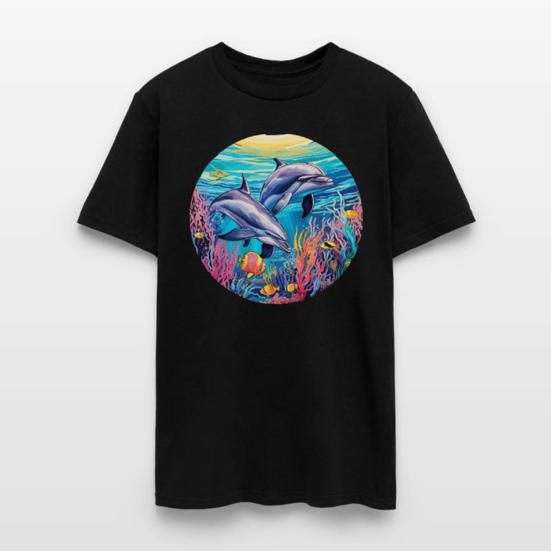 Dolphin Vibrant Colors - Chromatic Marine Magic