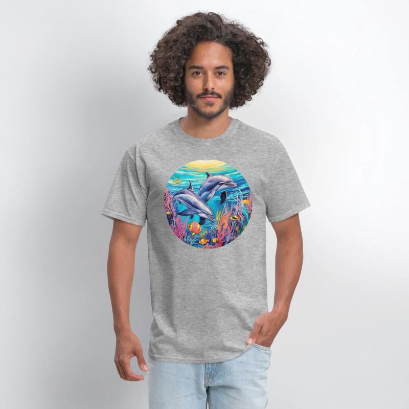 Dolphin Vibrant Colors - Chromatic Marine Magic