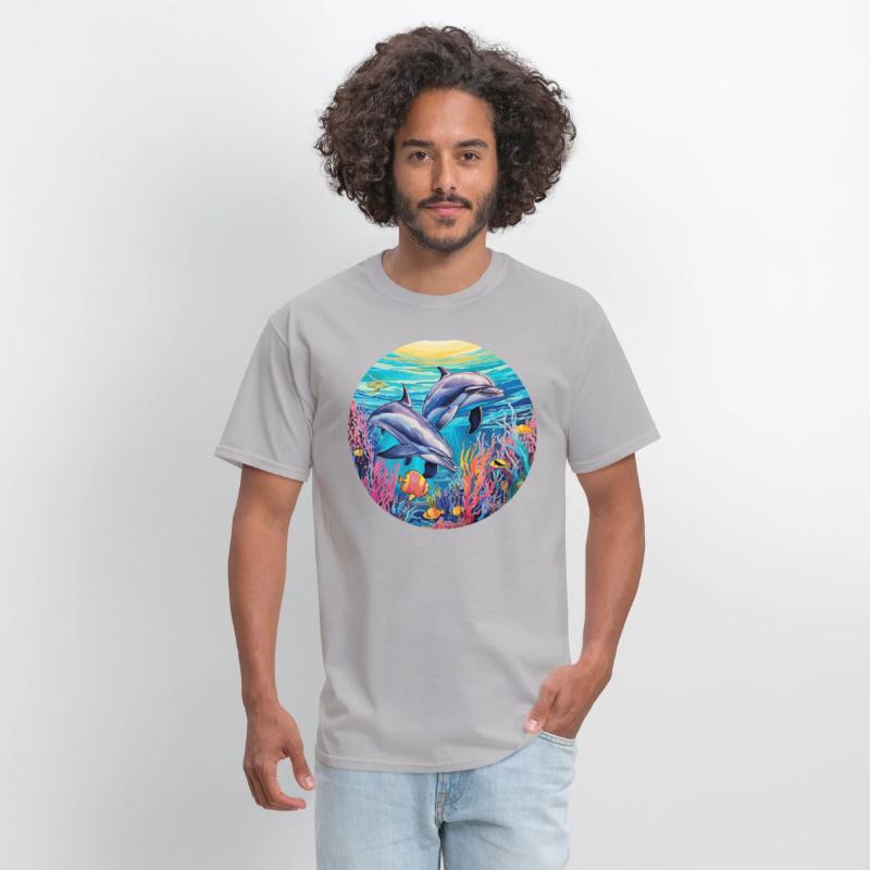 Dolphin Vibrant Colors - Chromatic Marine Magic