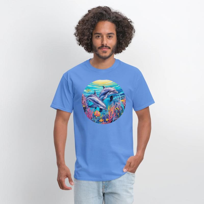 Dolphin Vibrant Colors - Chromatic Marine Magic