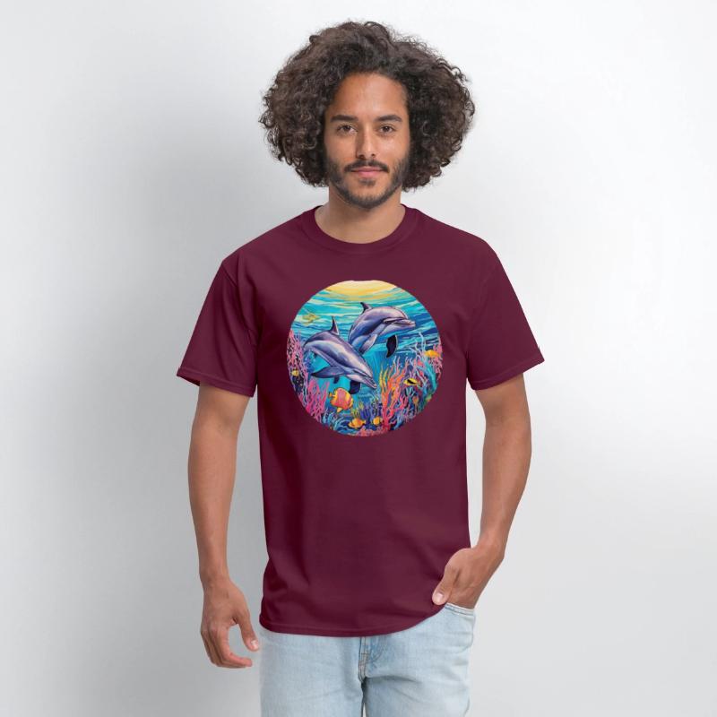 Dolphin Vibrant Colors - Chromatic Marine Magic