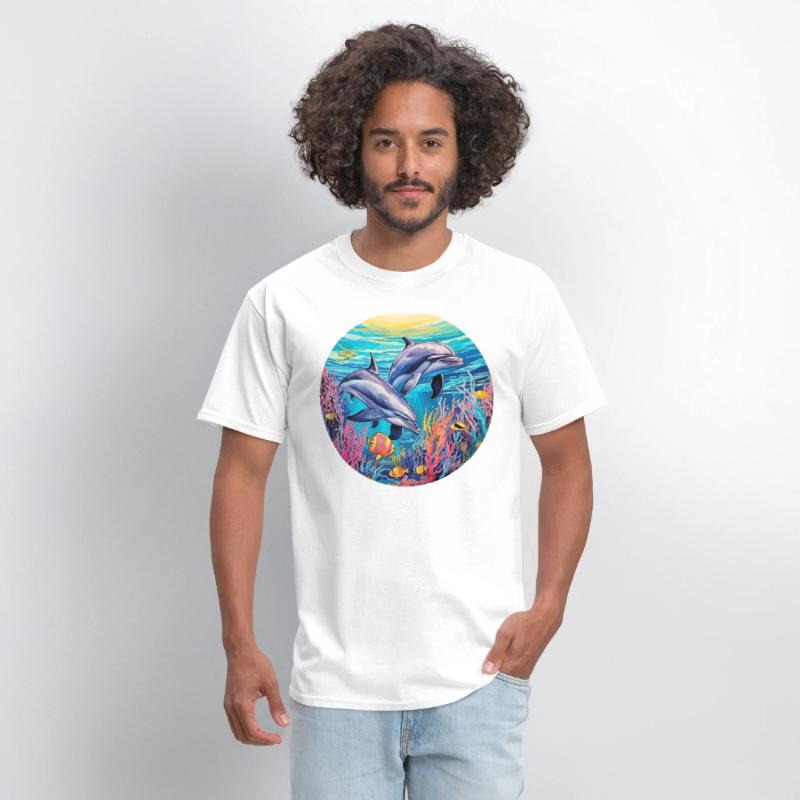 Dolphin Vibrant Colors - Chromatic Marine Magic