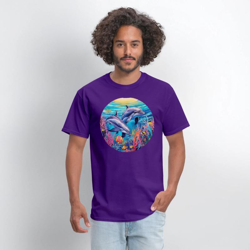 Dolphin Vibrant Colors - Chromatic Marine Magic