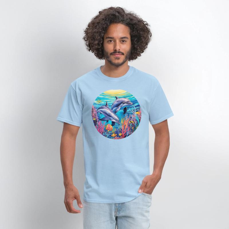 Dolphin Vibrant Colors - Chromatic Marine Magic