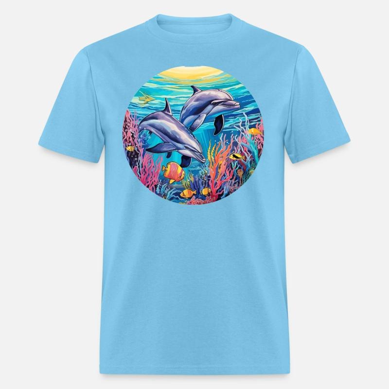 Dolphin Vibrant Colors - Chromatic Marine Magic