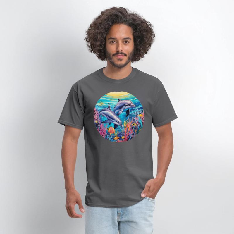 Dolphin Vibrant Colors - Chromatic Marine Magic