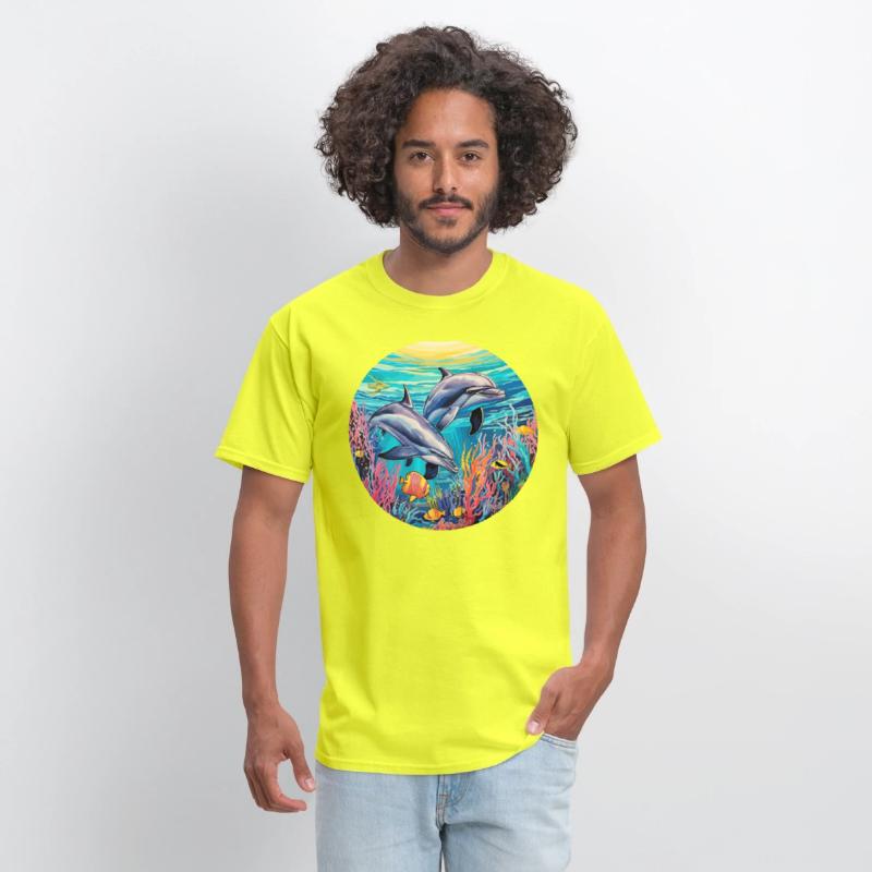Dolphin Vibrant Colors - Chromatic Marine Magic