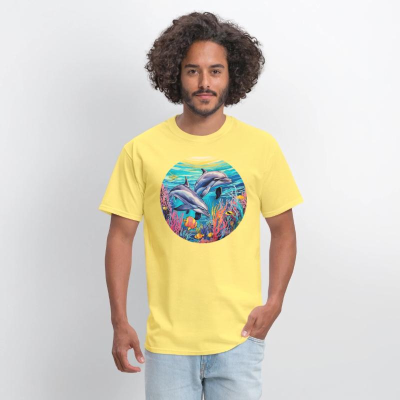 Dolphin Vibrant Colors - Chromatic Marine Magic