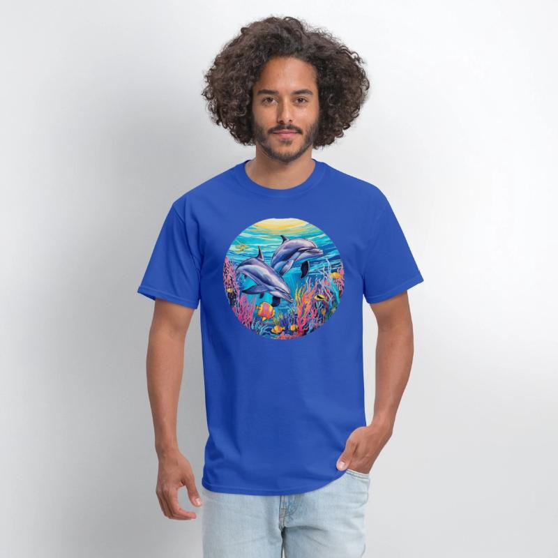 Dolphin Vibrant Colors - Chromatic Marine Magic