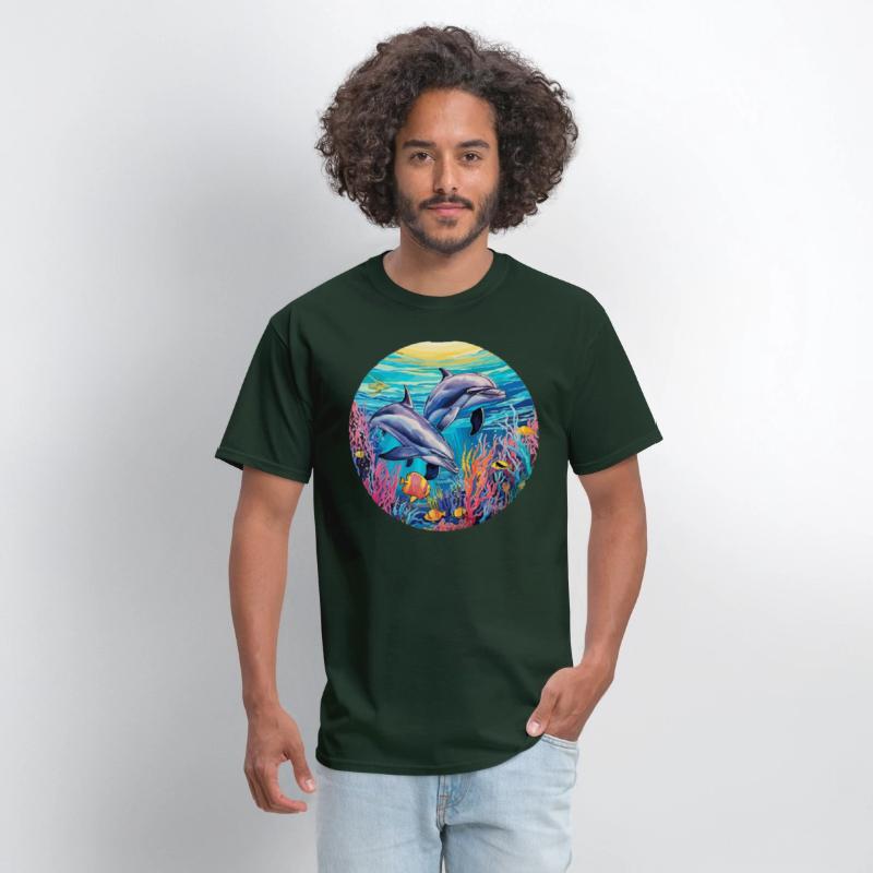 Dolphin Vibrant Colors - Chromatic Marine Magic