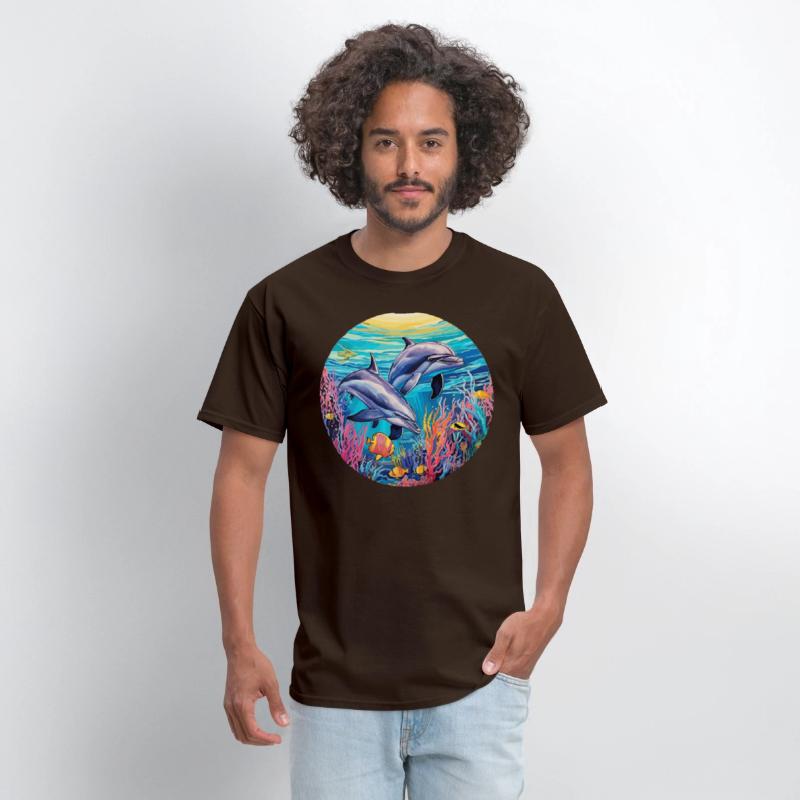 Dolphin Vibrant Colors - Chromatic Marine Magic