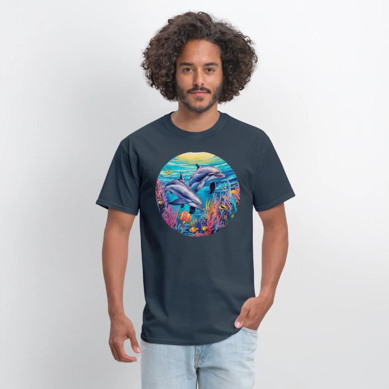 Dolphin Vibrant Colors - Chromatic Marine Magic