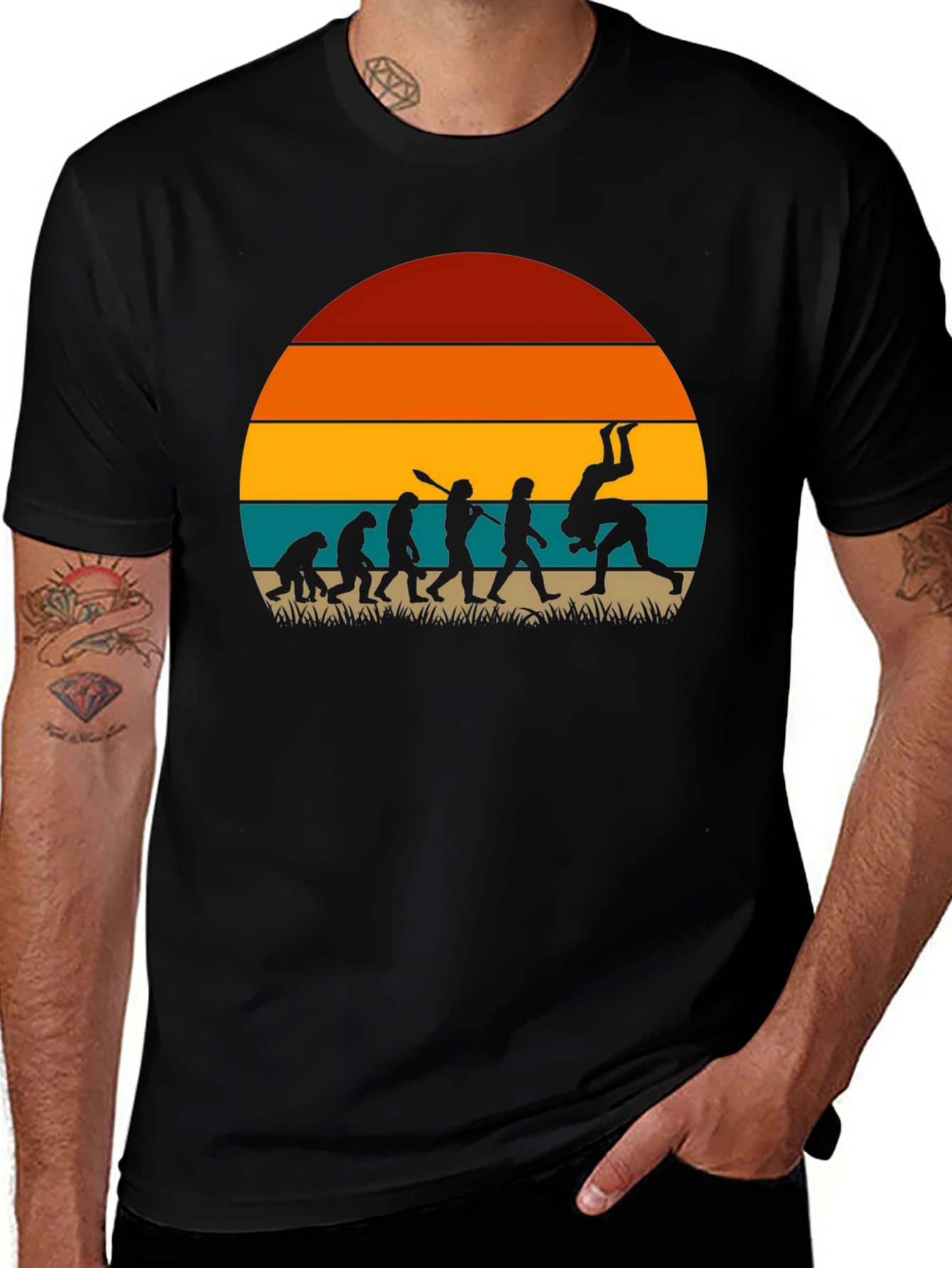 Evolution of Grappling Retro T-Shirt