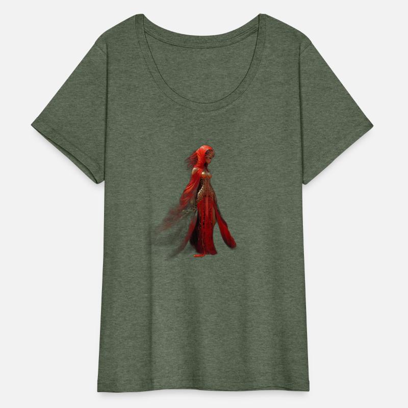 DreamWeaver Fantasy desert red dress with orang