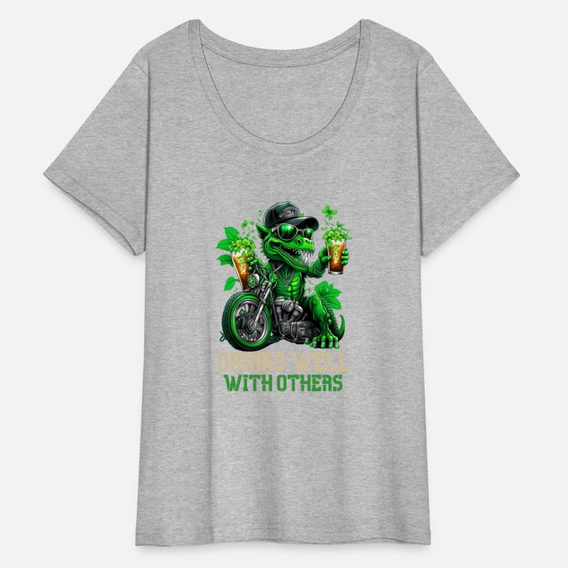 Drinks well with others st patrick's day Dinosaur