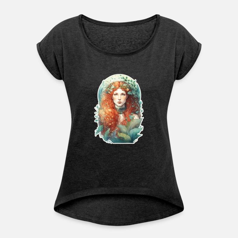 druid red hair spring forest elf nature fairy