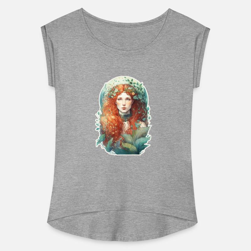 druid red hair spring forest elf nature fairy