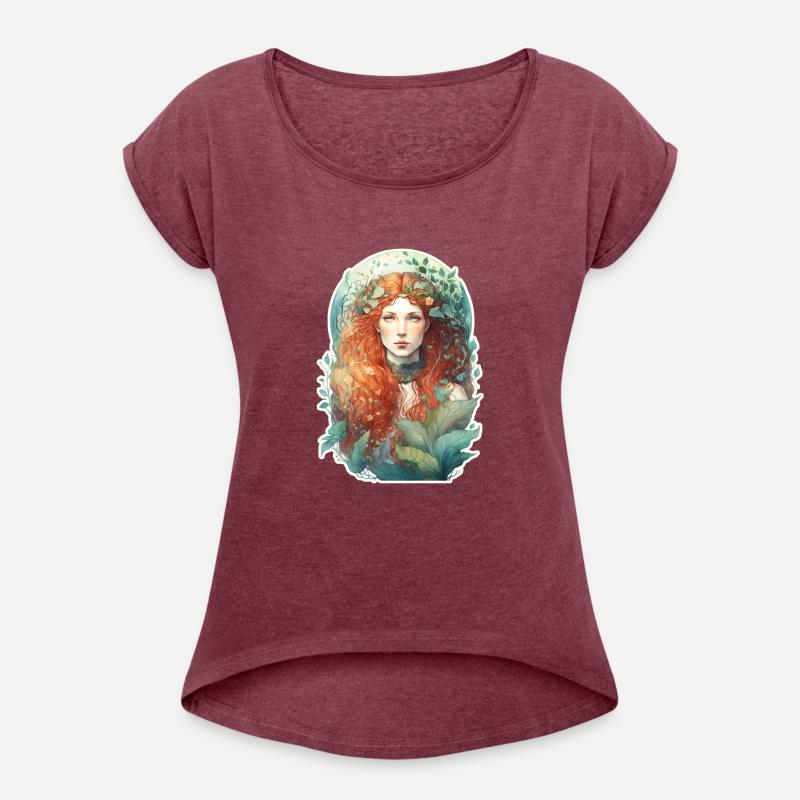 druid red hair spring forest elf nature fairy