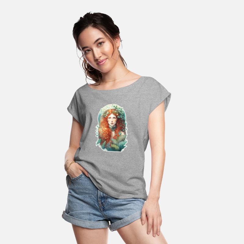 druid red hair spring forest elf nature fairy