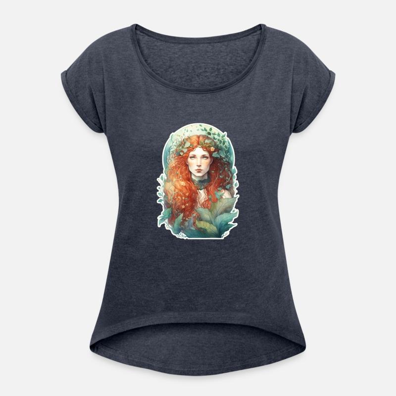 druid red hair spring forest elf nature fairy