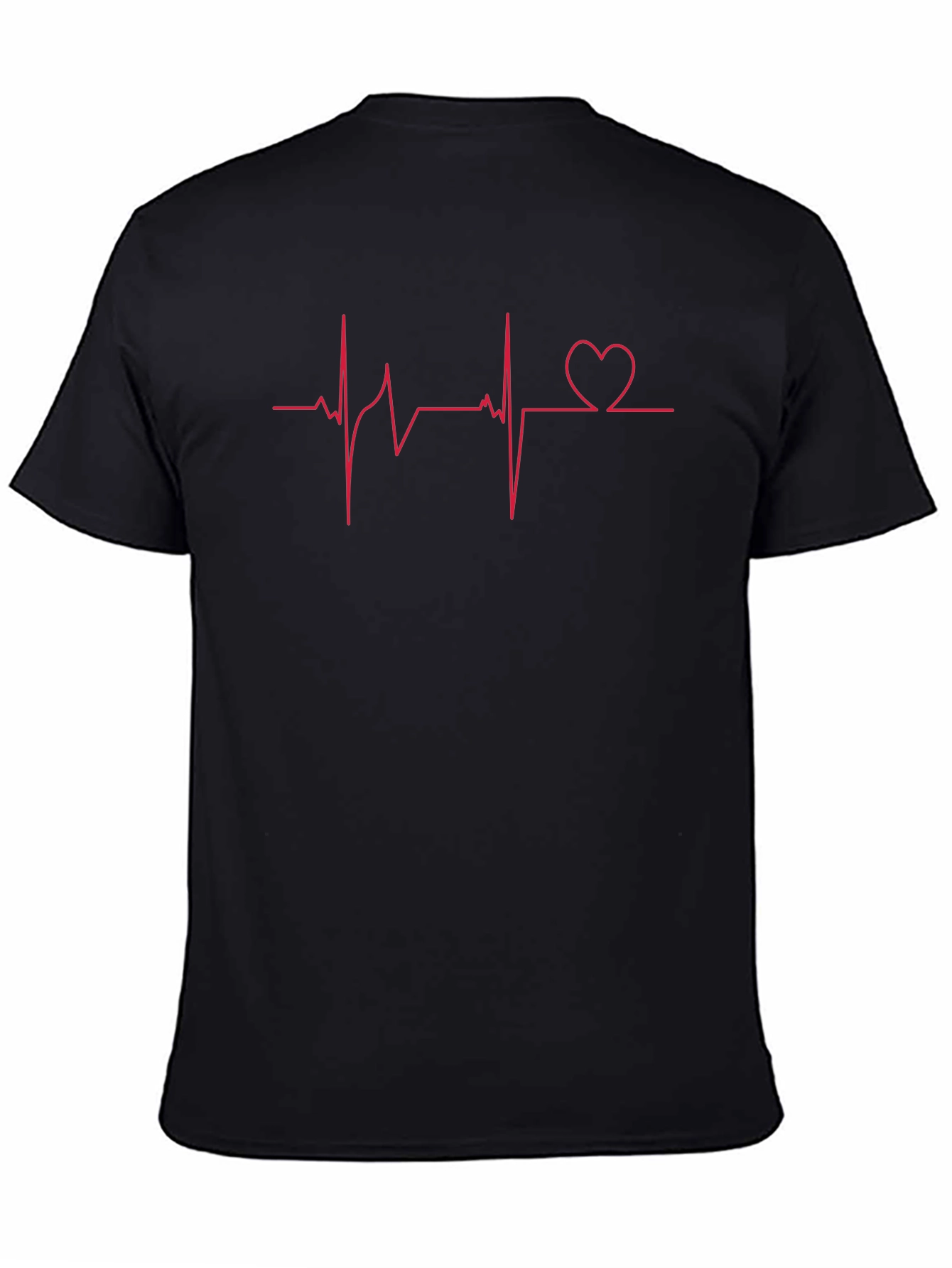 Heartbeat Love Graphic T-Shirt - Black