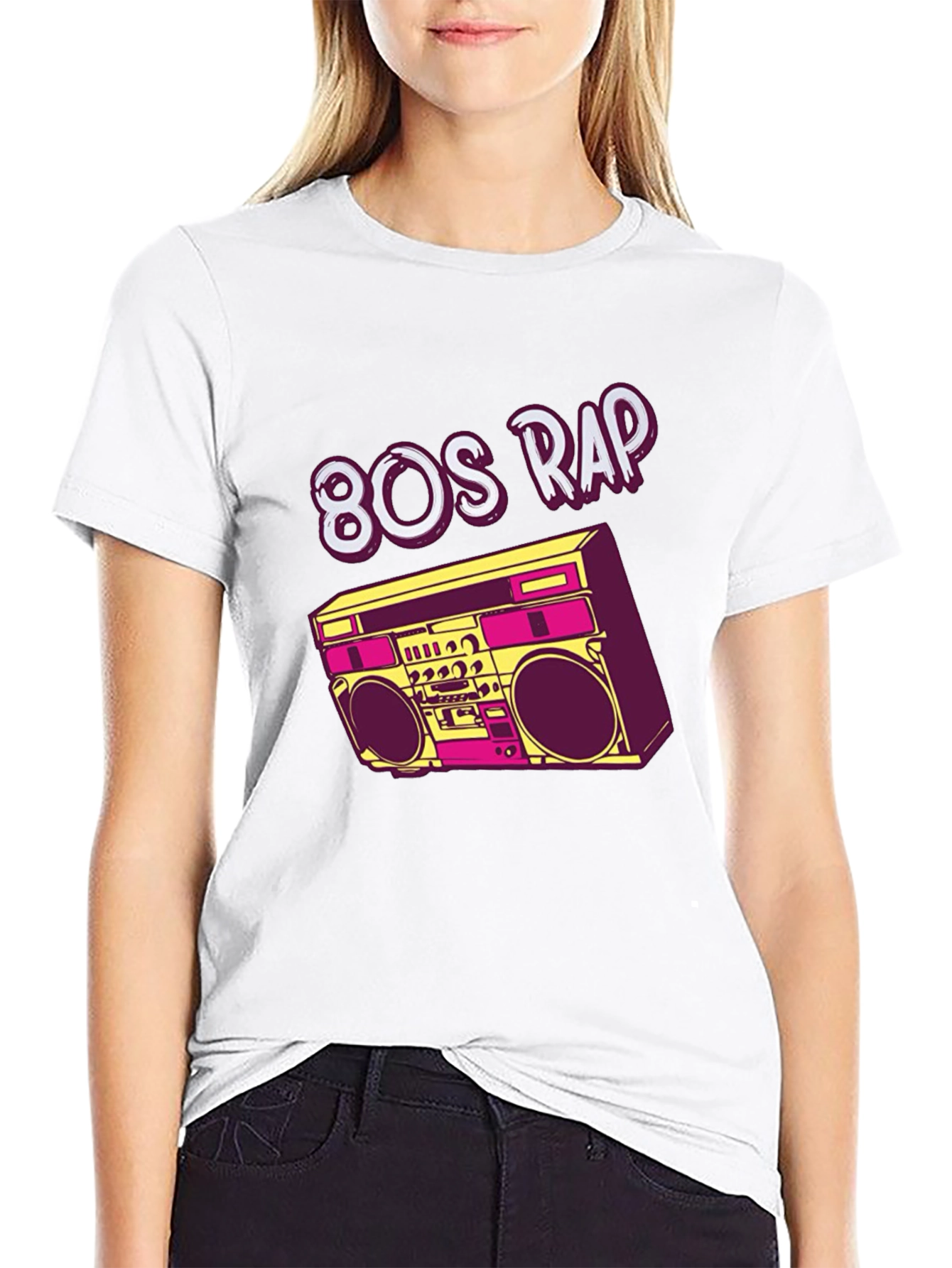 80s Rap Boombox Graphic T-Shirt