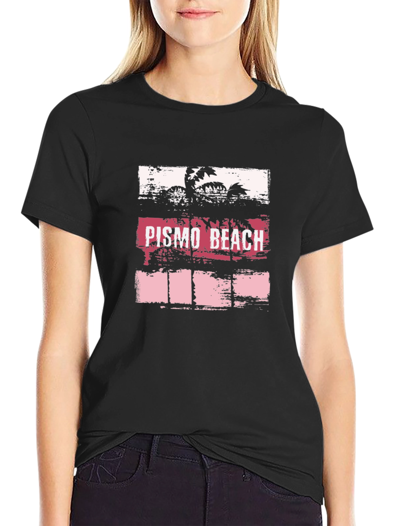 Pismo Beach Graphic T-Shirt - Coastal Palm Tree Tee