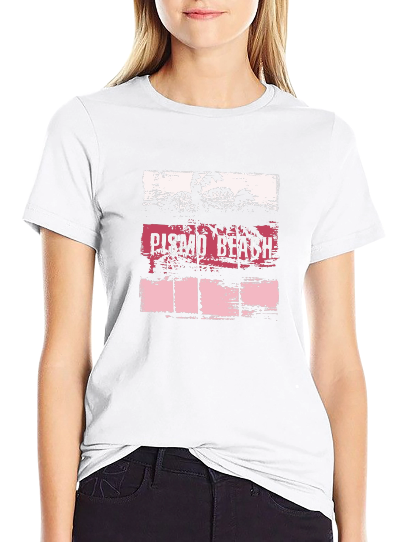 Pismo Beach Graphic T-Shirt - Coastal Palm Tree Tee