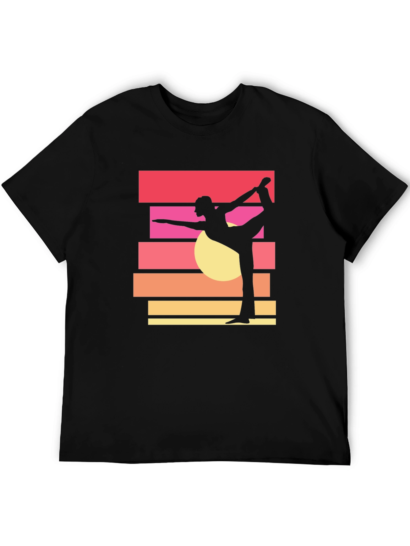 Yoga Pose Sunset Graphic Tee