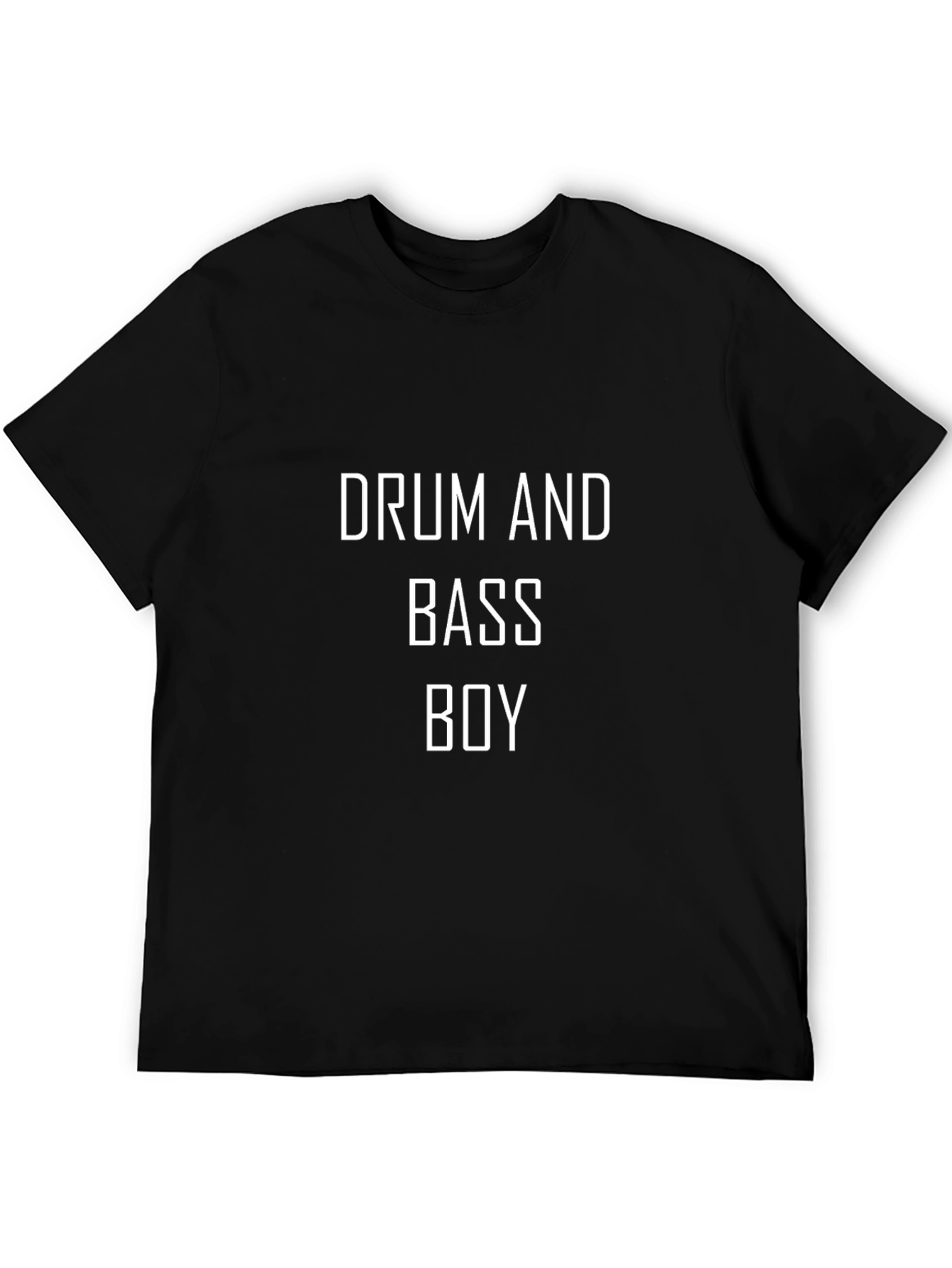 Drum and Bass Boy Black Graphic Tee