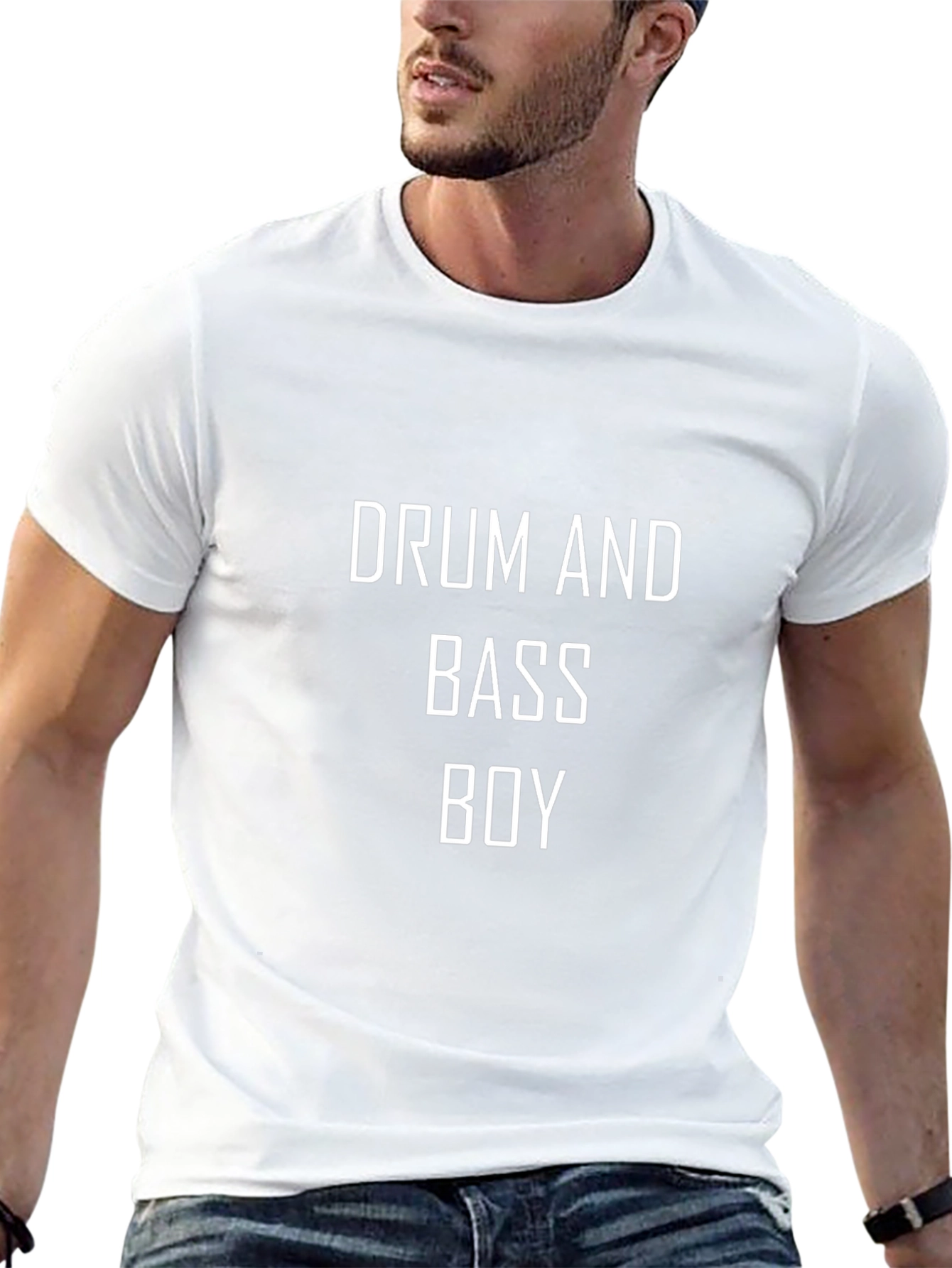 Drum and Bass Boy Black Graphic Tee