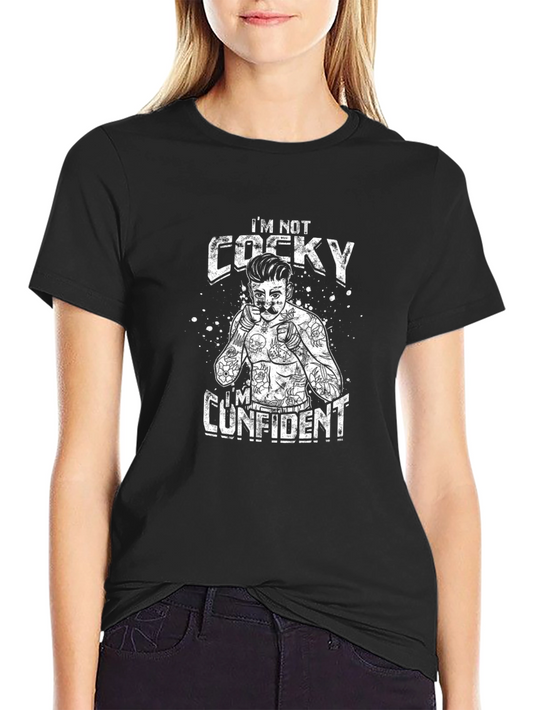 Confident Boxer Graphic T-Shirt - Black