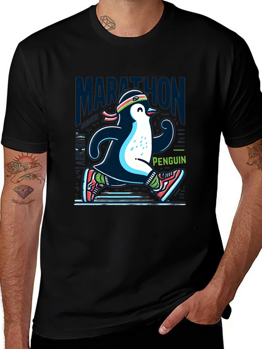 Marathon Penguin Running T-Shirt