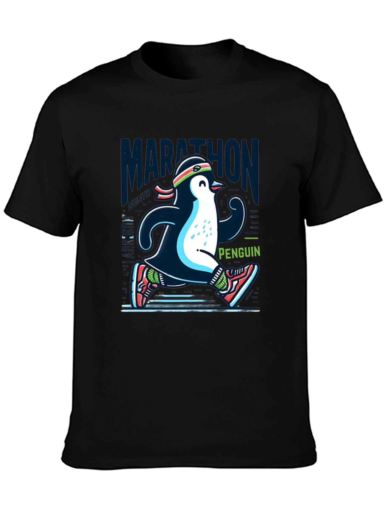Marathon Penguin Running T-Shirt