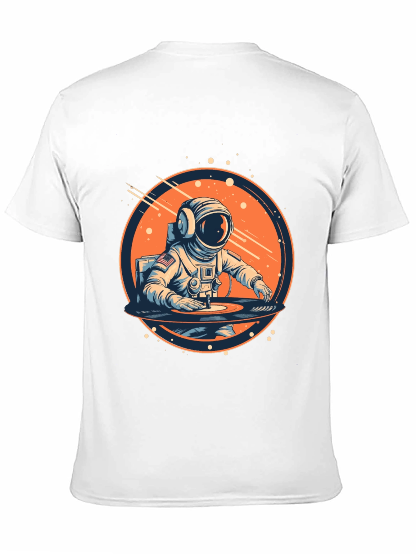 Astronaut DJ Black Graphic Tee