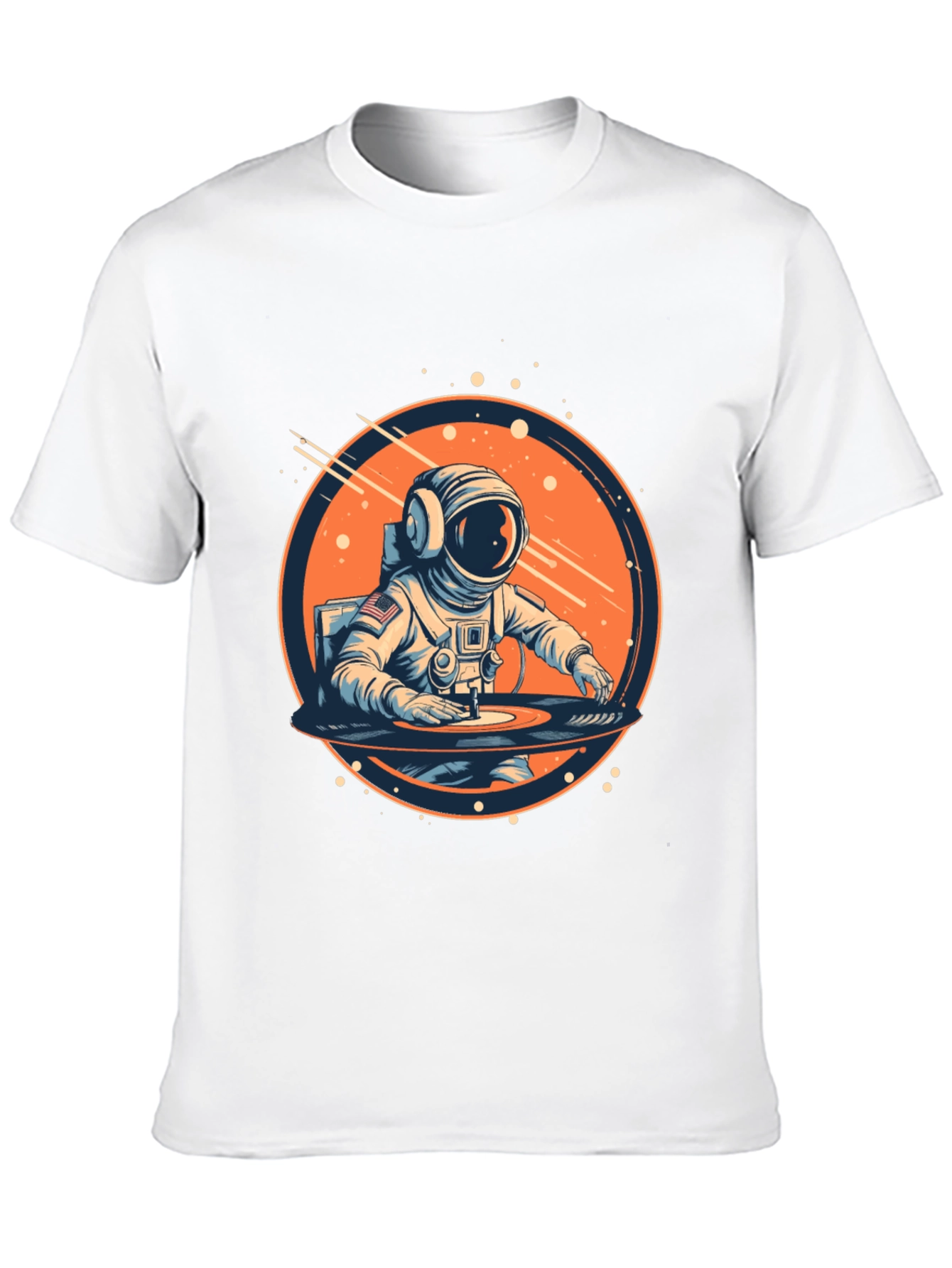 Astronaut DJ Black Graphic Tee