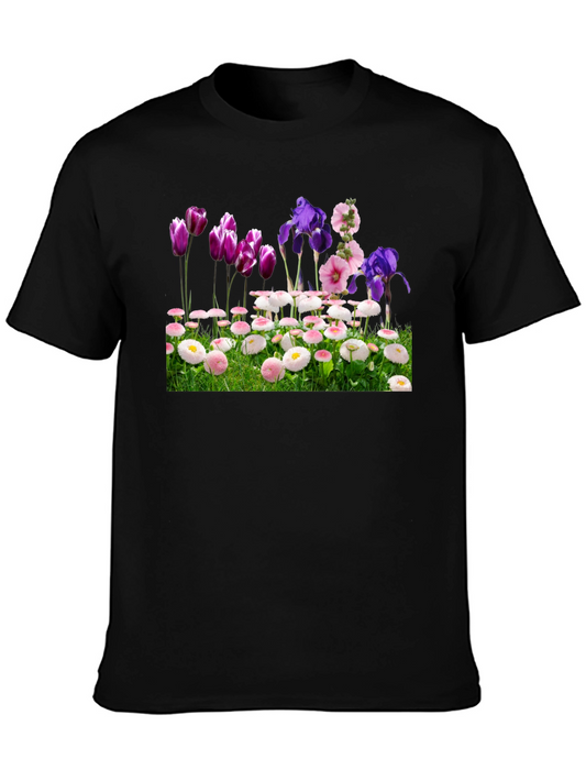 Floral Meadow Graphic T-Shirt - Soft Cotton Blend
