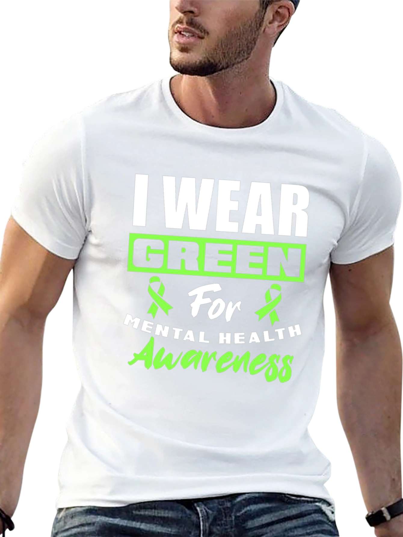 I Wear Green Mental Health Awareness T-Shirt