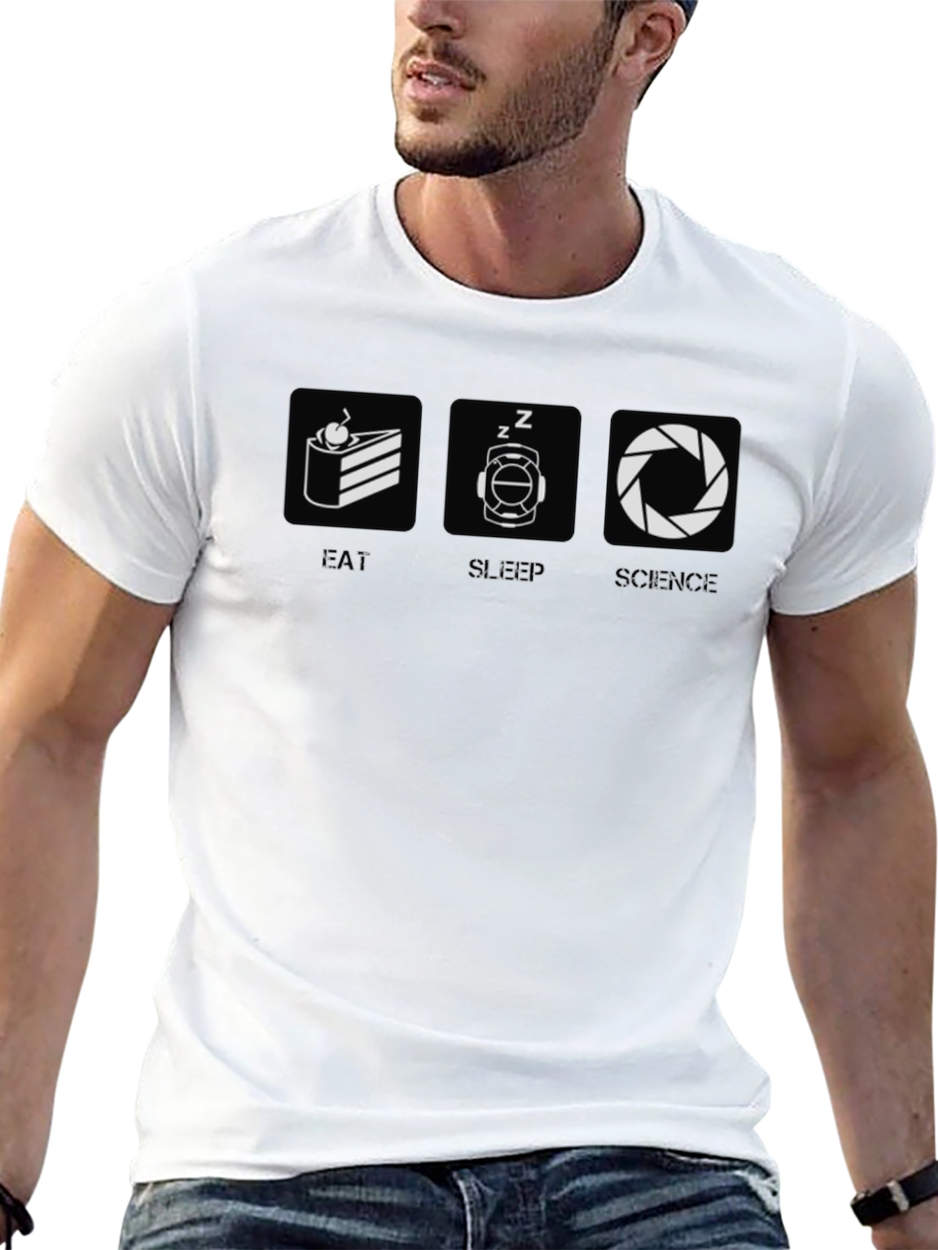Eat Sleep Science Graphic Tee - Geek Chic Style