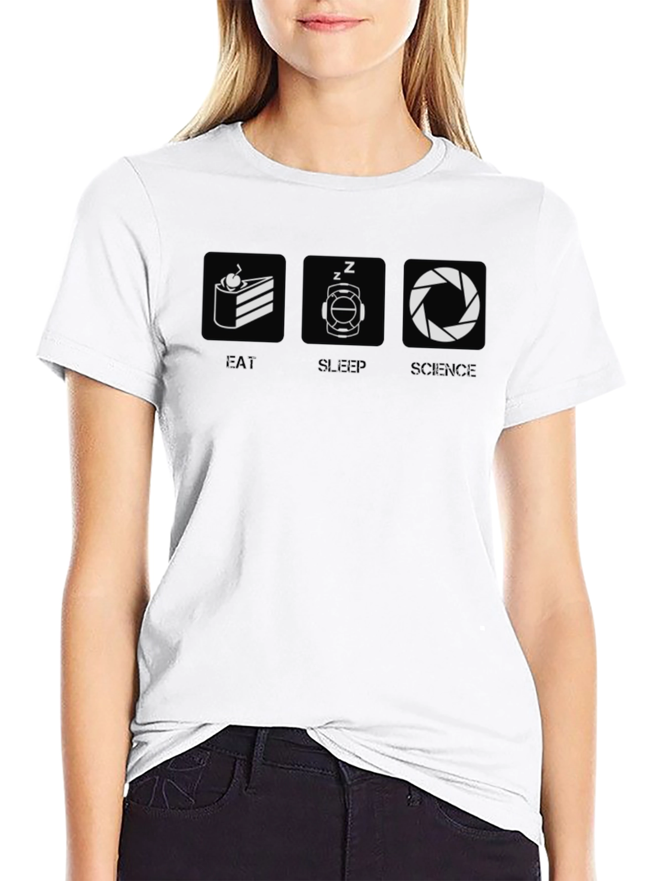 Eat Sleep Science Graphic Tee - Geek Chic Style