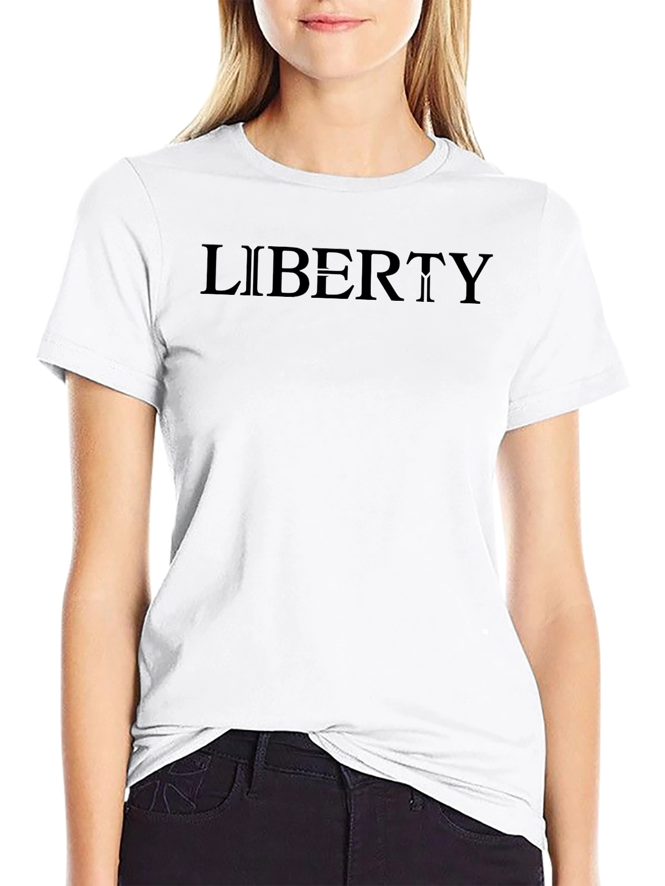 Liberty Graphic Black T-Shirt - Stylish & Comfortable