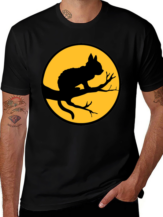 Black Cat Silhouette T-Shirt