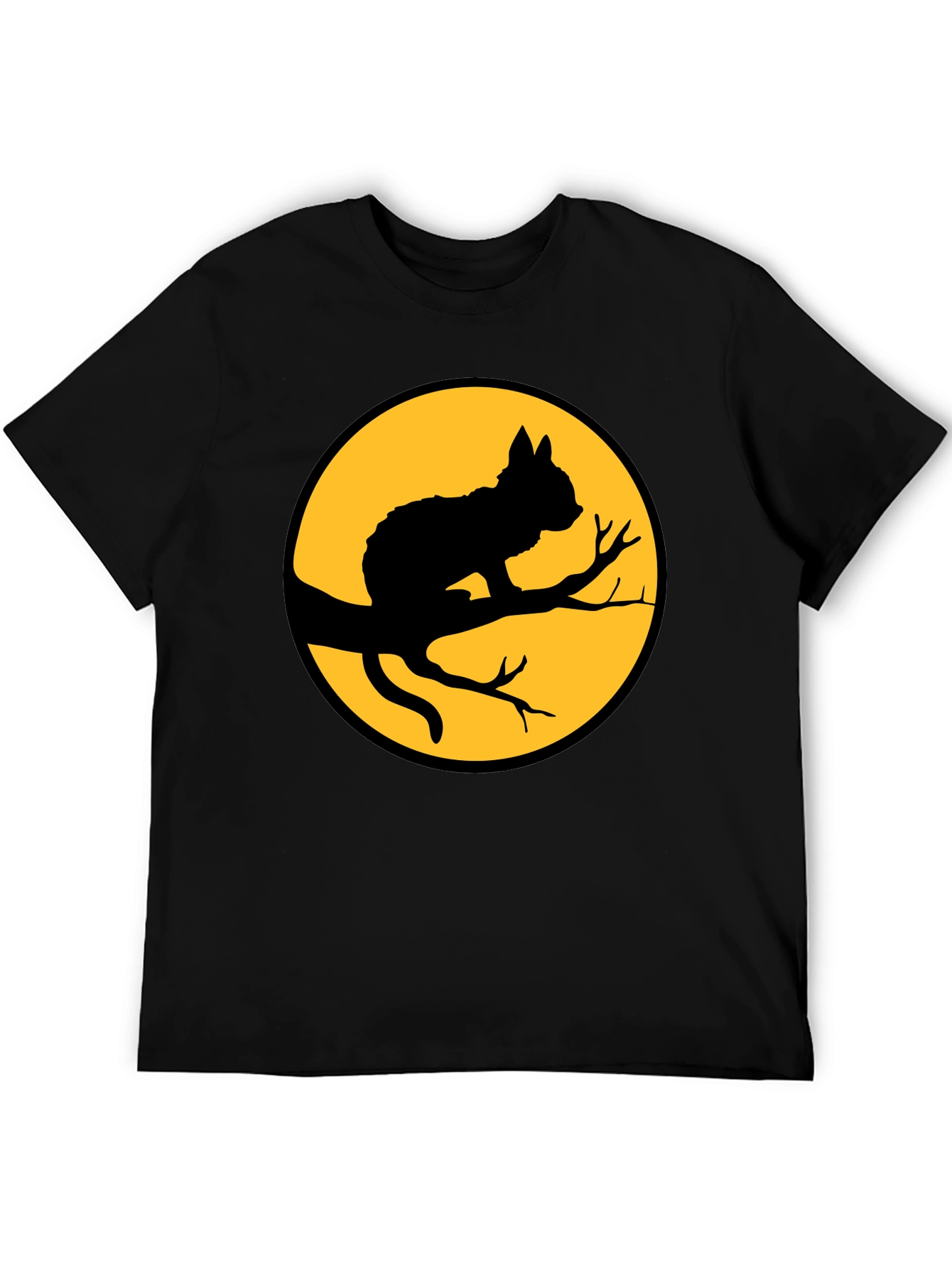 Black Cat Silhouette T-Shirt